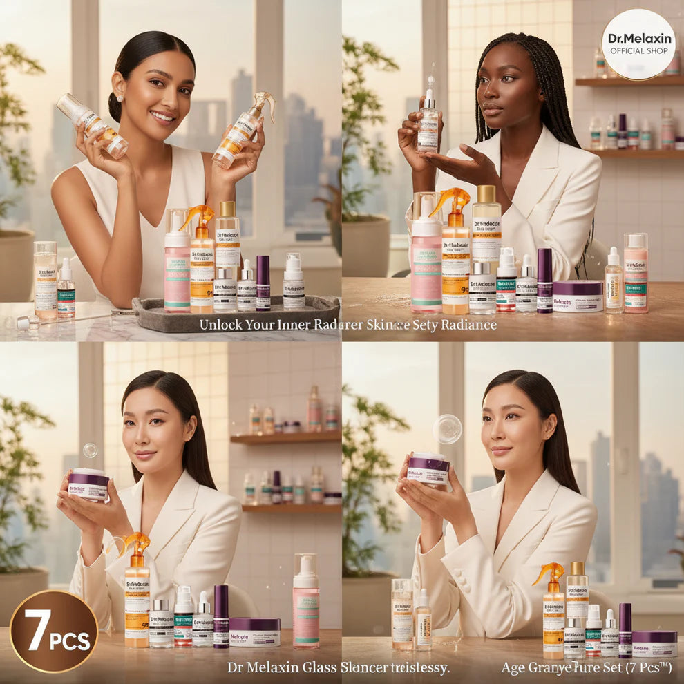 Dr. Melaxin™ Glass Skincare set (7-Pc Set)