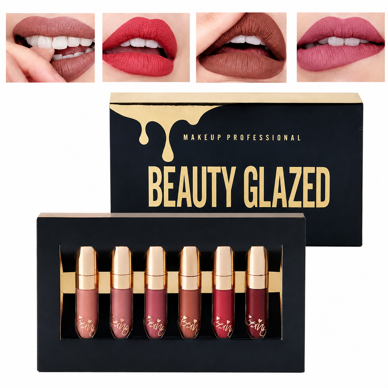 LuxeGlaze™ 6-Piece Velvet Matte Lip Collection