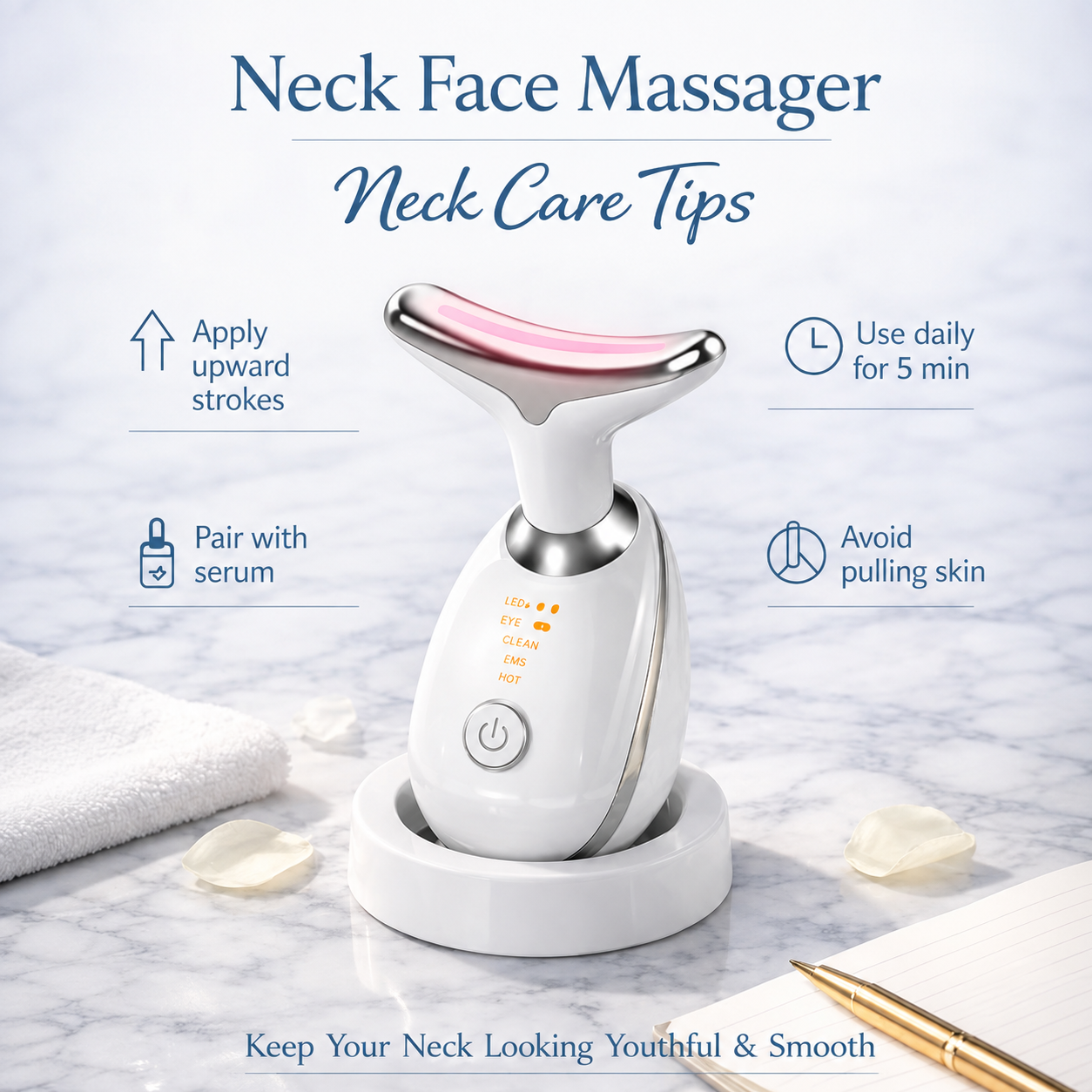 NeckGlow Pro™ 5-in-1 LED Neck & Face Massager