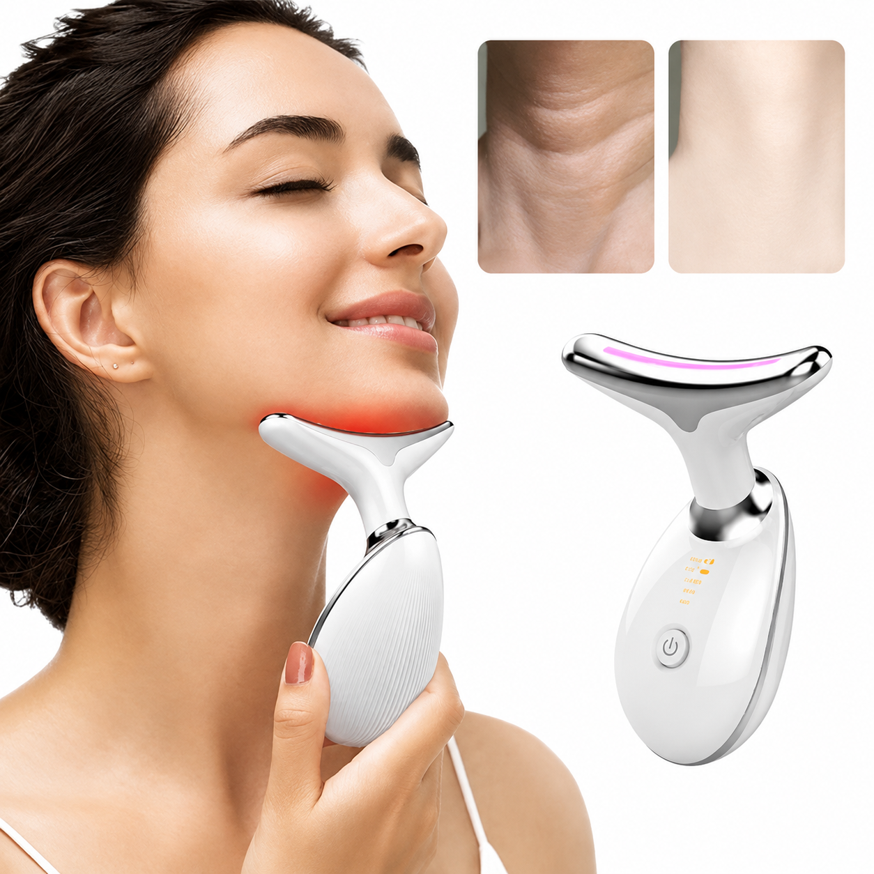 NeckGlow Pro™ 5-in-1 LED Neck & Face Massager