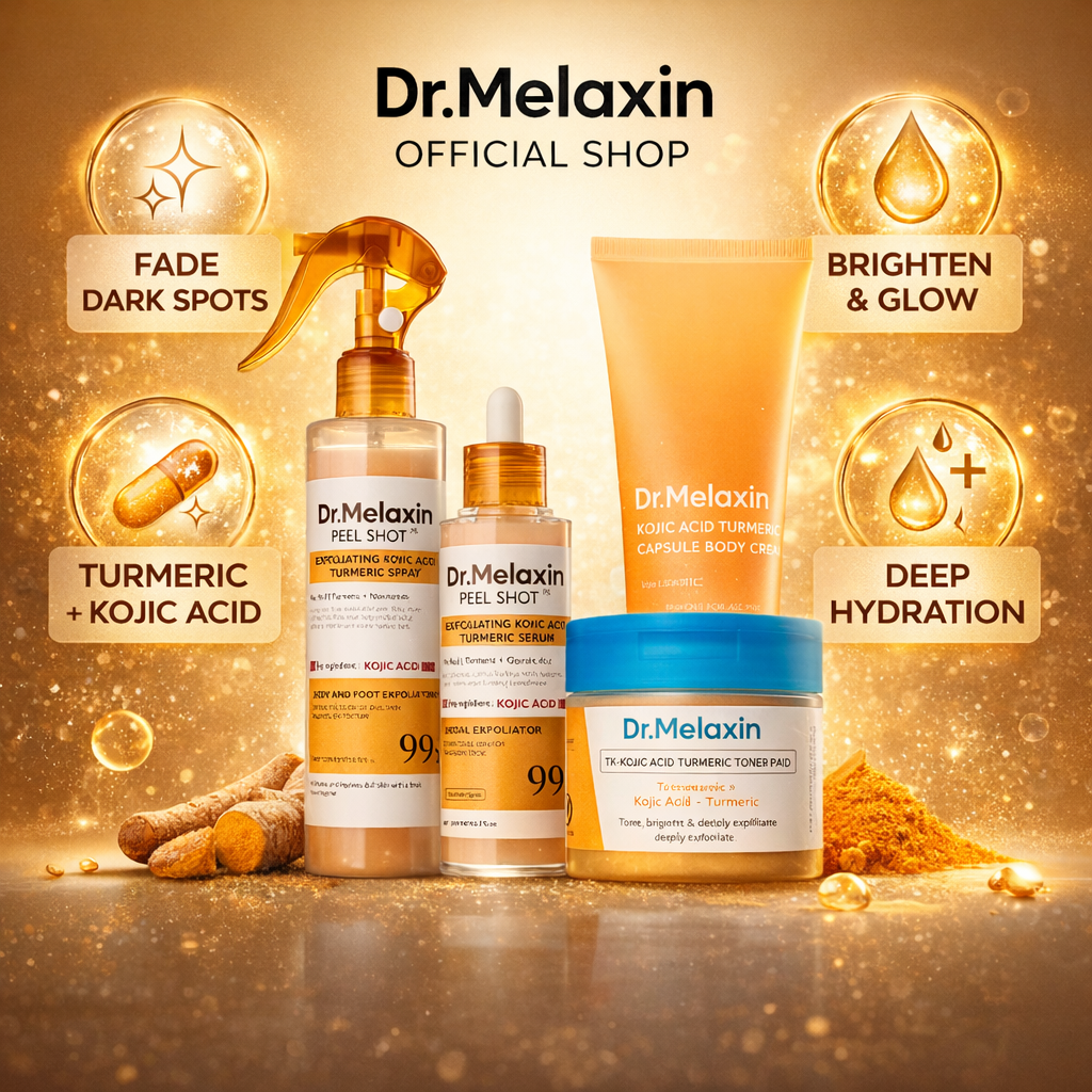 Dr.Melaxin Kojic Acid Turmeric Face & Body Care Set (4 Pcs)