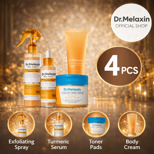 Dr.Melaxin Kojic Acid Turmeric Face & Body Care Set (4 Pcs)