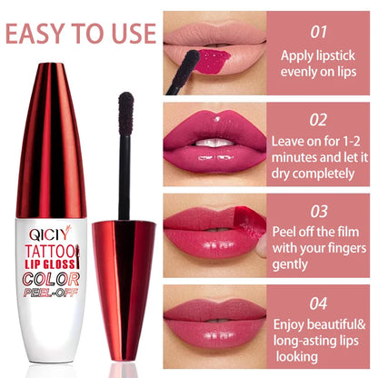 Tattoo Lip Gloss Peel-Off™ | Waterproof & Long-Lasting