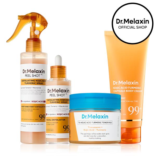 Dr.Melaxin Kojic Acid Turmeric Face & Body Care Set (4 Pcs)