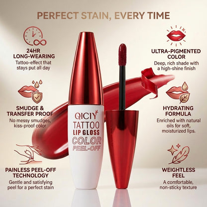 Tattoo Lip Gloss Peel-Off™ | Waterproof & Long-Lasting